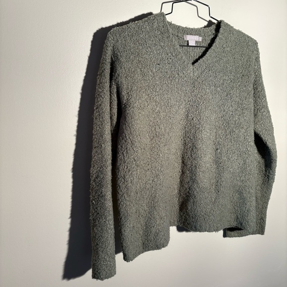 J. Crew Wool Blend Fuzzy V-Neck Sweater - Picture 2 of 7